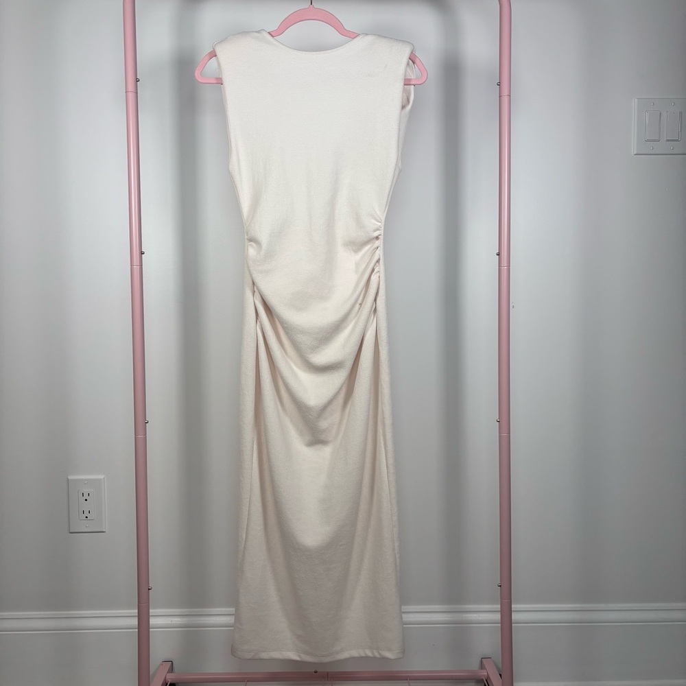 Mango Cream Backless Dress